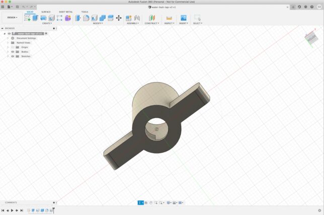 water tap design in fusion 360