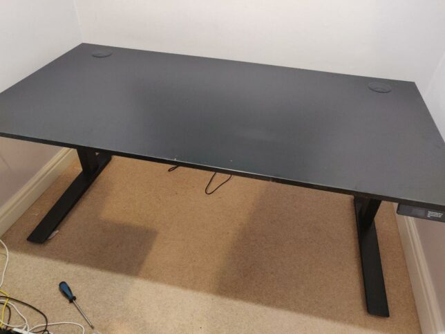 jarvis desk assembled and upright